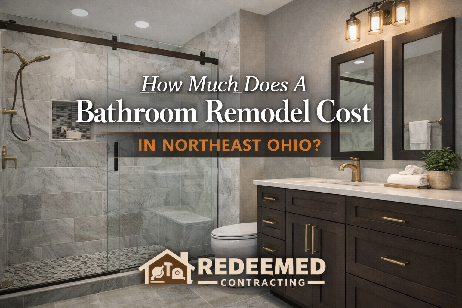 Bathroom remodel in Northeast Ohio by Redeemed Contracting